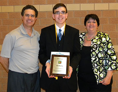 Alex with his parents